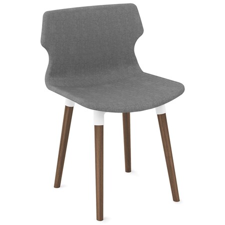 Officesource Allure Collection Modern Chair with Light Wood Legs 04AL2AMGWLFGRWH